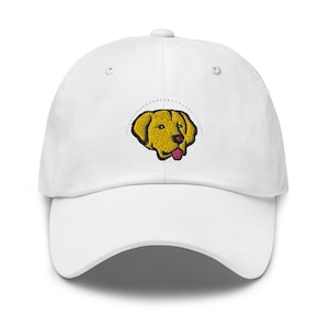 Golden Retriever Hat, Golden Life embroidery, Dog Mom Gift, Adjustable Dad Hat, Life is Golden, for Golden Retriever lovers.