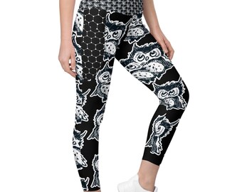 Owl Yoga Leggings with Pockets: High-Waisted Activewear