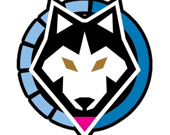 Siberian Husky Sticker: Black & White Fur, Brown Eyes - Laptop, Car, Phone