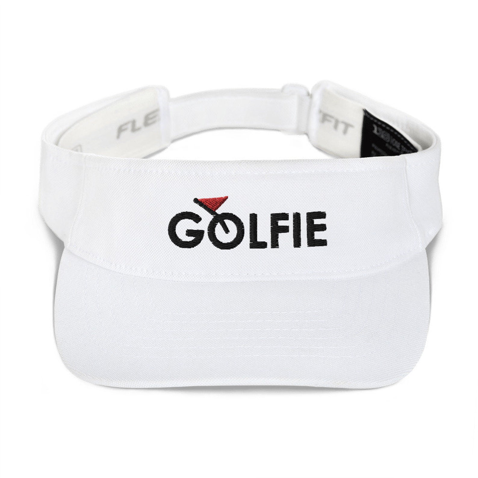 Unisex Mens/Womens GOLFIE white Golf Visor. Embroidery BLACK Etsy
