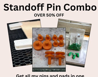 Honeycomb Standoff Pins, Pads and Hold Down Pins Combo! Stop Flashback and the need to sand. FREE Stop Pins and Fence Pins! 3D Printed