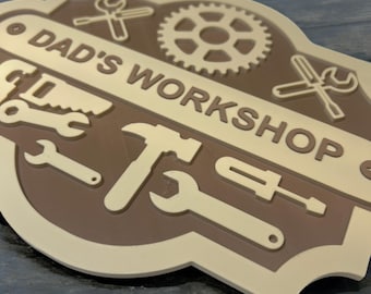 Custom 3D Printed Workshop Sign: Personalized Garage & Hobby Decor