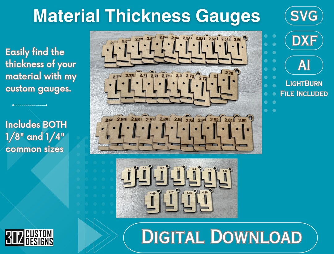 Material Wood Thickness Keychain Gauges These Are a Must Have Laser CUT