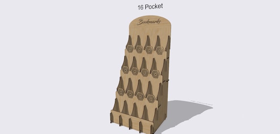 Bookmark Display with 16 Pockets - CHOICE ACRYLIC DISPLAYS