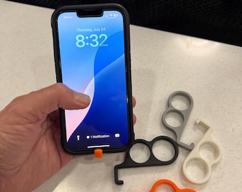 Minimalist Ergonomic Phone Grip – One-Handed Finger Holder for Secure, Comfortable Use