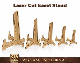 Laserskuret staffliställ storlek 5, tallriksställ, fotoramsdisplay, Glowforge laserskuren fil, Svg | Displayställfiler för skyltar och produkter ES2
