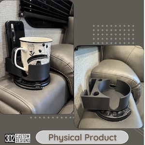 Couch Cup Holder Insert: Sofa Organizer with Phone & Pen Slot