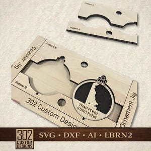 Ornament & Coaster Alignment Jig SVG | Laser Cut Positioning Tool for Consistent Engraving | Glowforge xTool