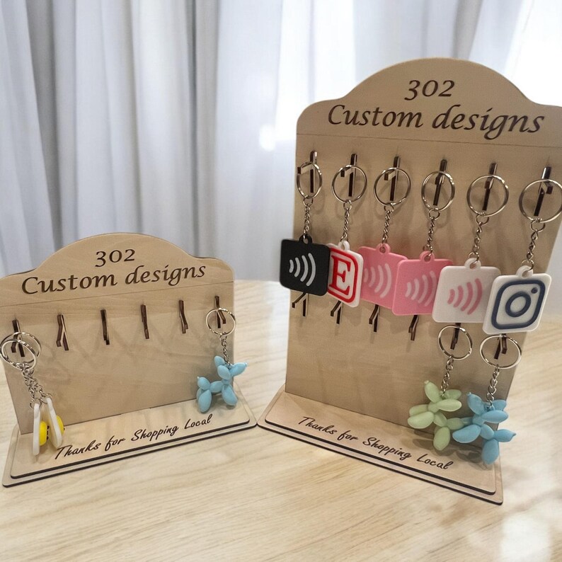 Retail Keychains Stands Keychain Display Stand SVG File: Laser Cut Jewelry Organizer (digital ...