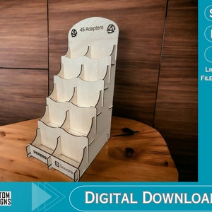 Verkaufstheke, Verkaufstheke, Verkaufstheke, 10 Taschen, Autountersetzer oder alles mit einer Breite von bis zu 4 Zoll - digitale Datei, SVG, enthält LightBurn-Datei