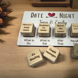 Date Night Dice Brettspiel: Laser Cut Dateien (SVG, DXF)