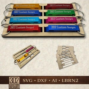 Plantilla de grabado láser para llaveros abrebotellas: compatible con láser de fibra (descarga digital)