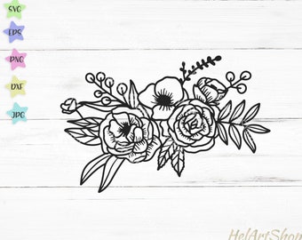 Floral Swag Svg Etsy