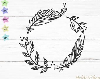 Download Feather Frame Svg Etsy