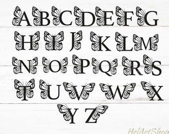 Download Butterfly Monogram Svg Etsy