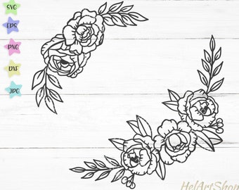 Download Floral Border Svg Etsy