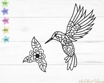 Download Hummingbird Mandala SVG Cut File Boho Svg Bird SVG | Etsy