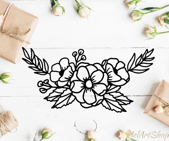 Download Floral Border Svg Floral Wreath Svg Flower Wreath Svg Etsy