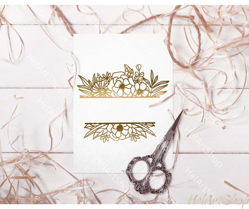 Download Floral border svg Split monogram svg wedding monogram svg ...