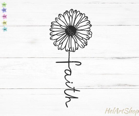 Download Faith cross svg Daisy svg Christian svg Religious cut file ...