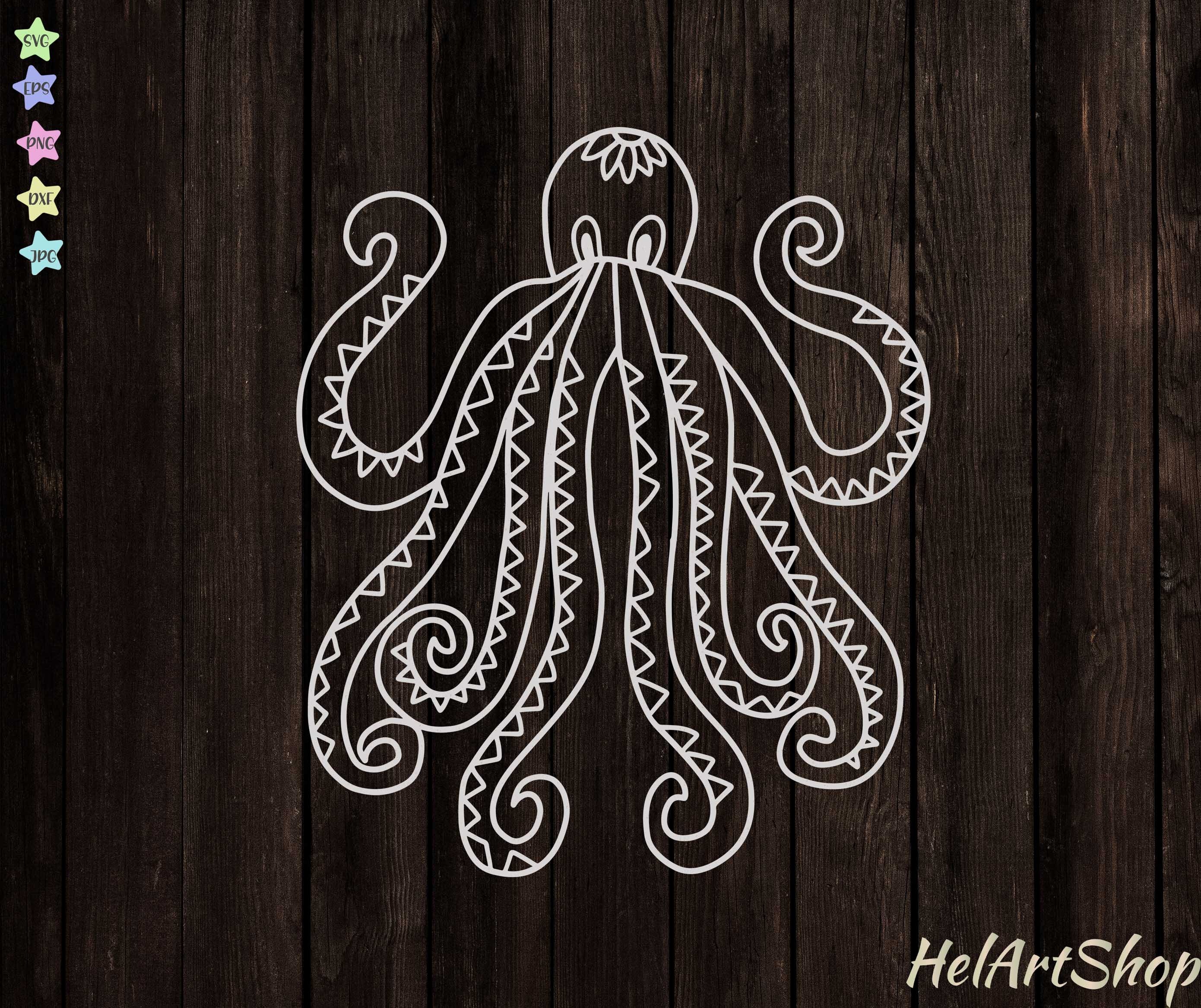 Download Octopus Mandala Svg Sea Creatures Svg Etsy
