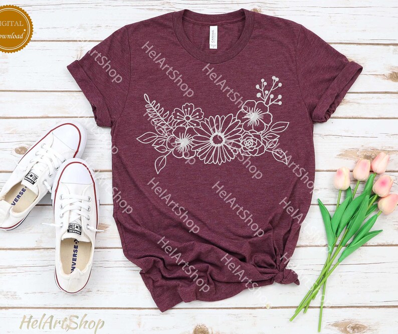 Download Flower border svg floral swag svg Floral arrangement svg | Etsy