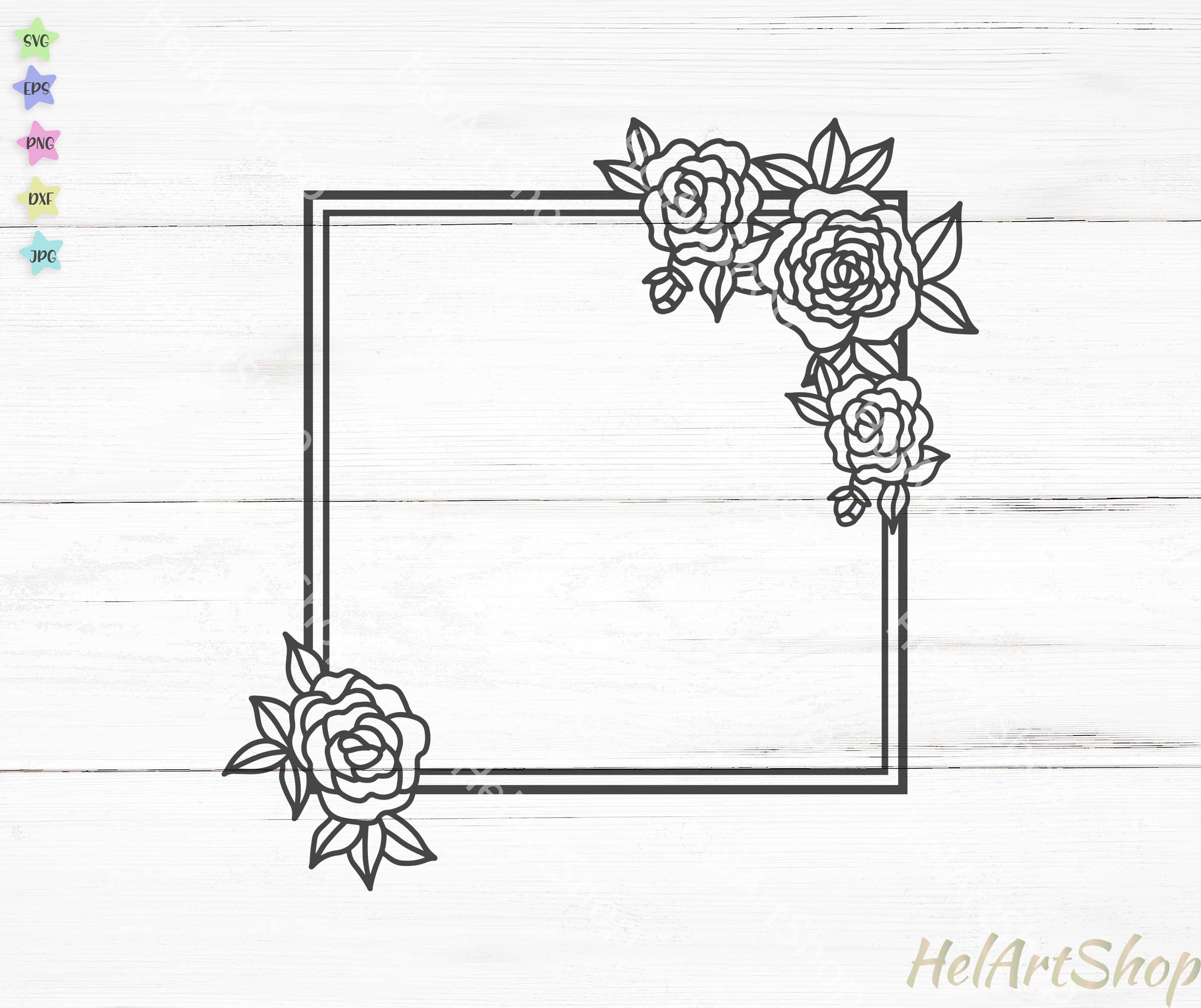 Free Free 251 Square Flower Frame Svg SVG PNG EPS DXF File