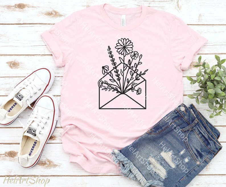 Download Wildflowers with envelope svg wild flower svg floral | Etsy