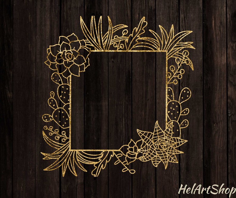 Download Succulent frame svg Cactus border svg cacti monogram frame ...
