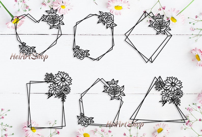 Download Geometric frame svg floral frames svg circle monogram svg ...