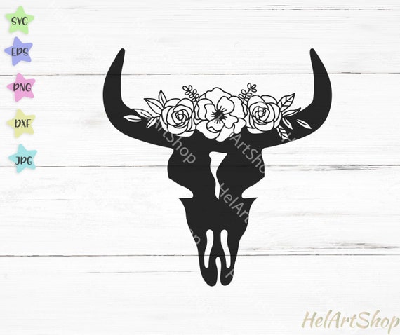 Download Bull Skull Svg Cow Skull Svg Boho Svg Tribal Svg Etsy