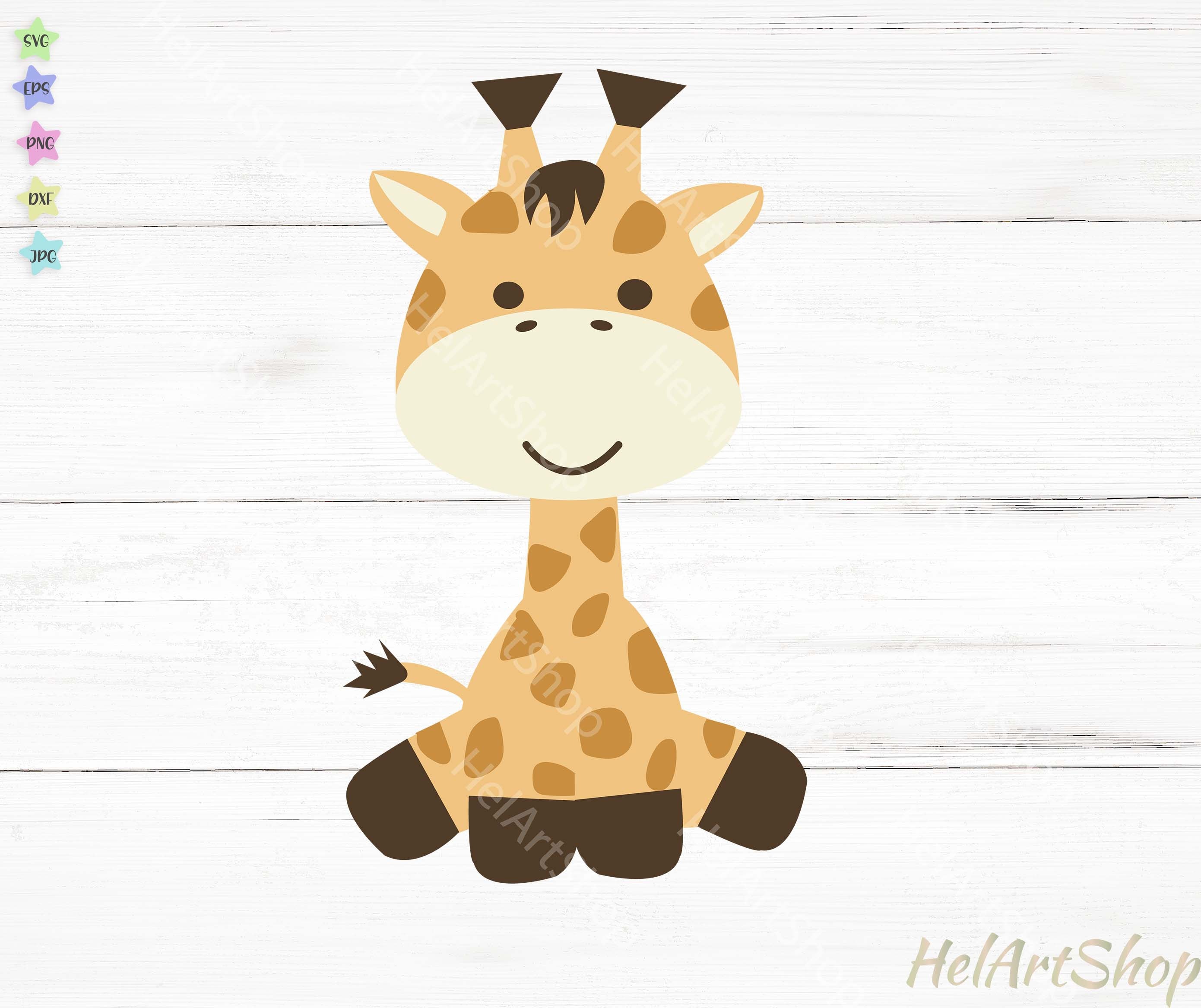 Baby Giraffe Svg Jungle animal svg | Etsy