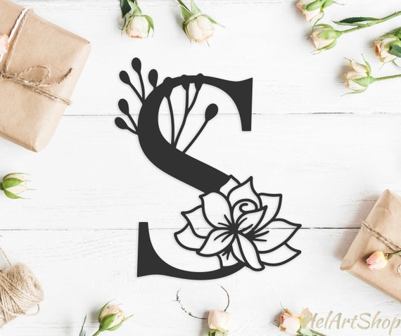 Download Letter S Svg Floral Font Svg Floral Alphabet Svg Floral Etsy