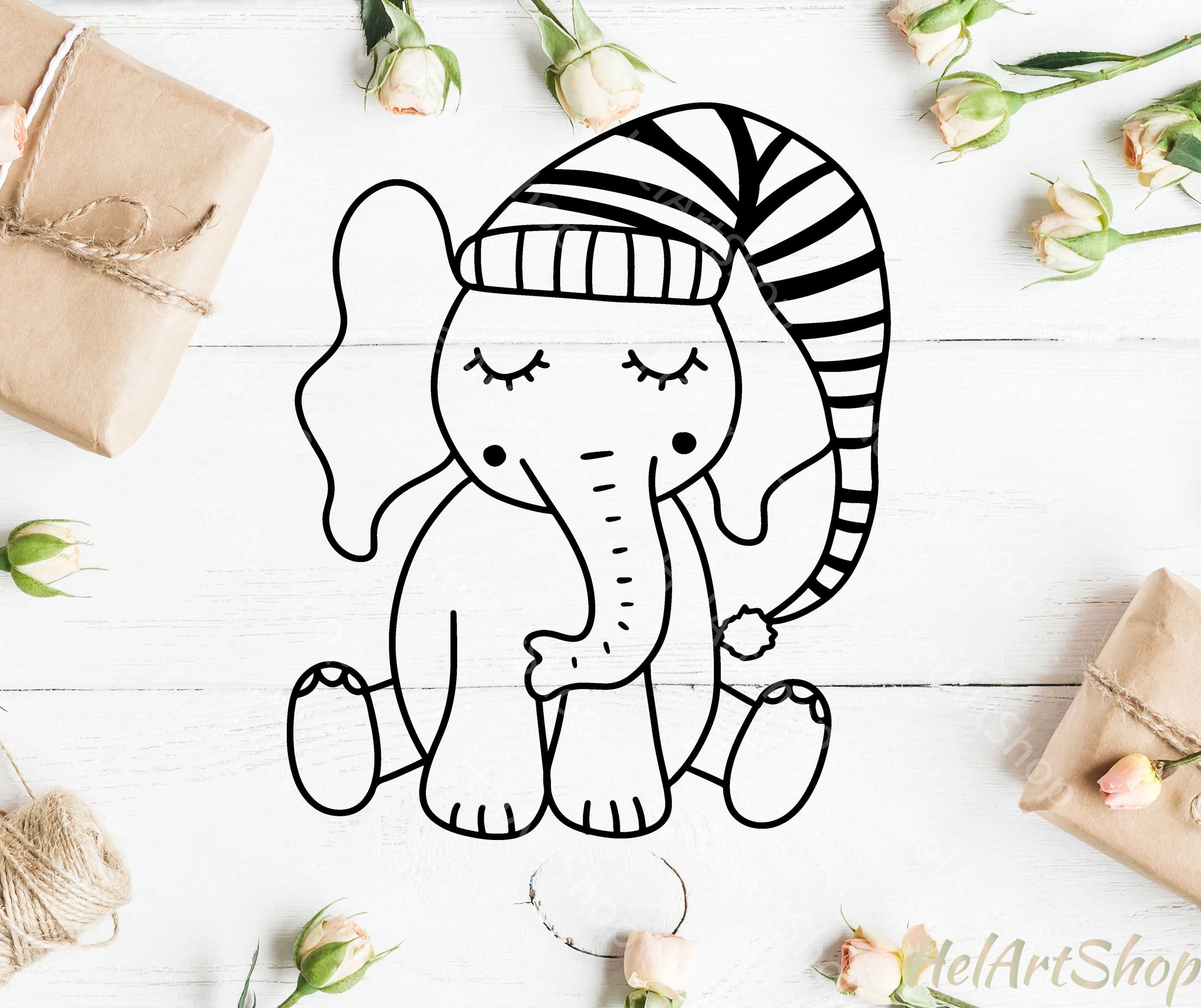 Download Baby Elephant svg cute elephant svg sleeping elephant svg ...