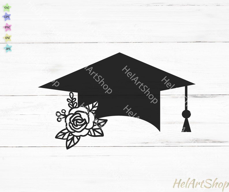 Graduation Cap svg floral graduate cup svg class of 2020 svg | Etsy