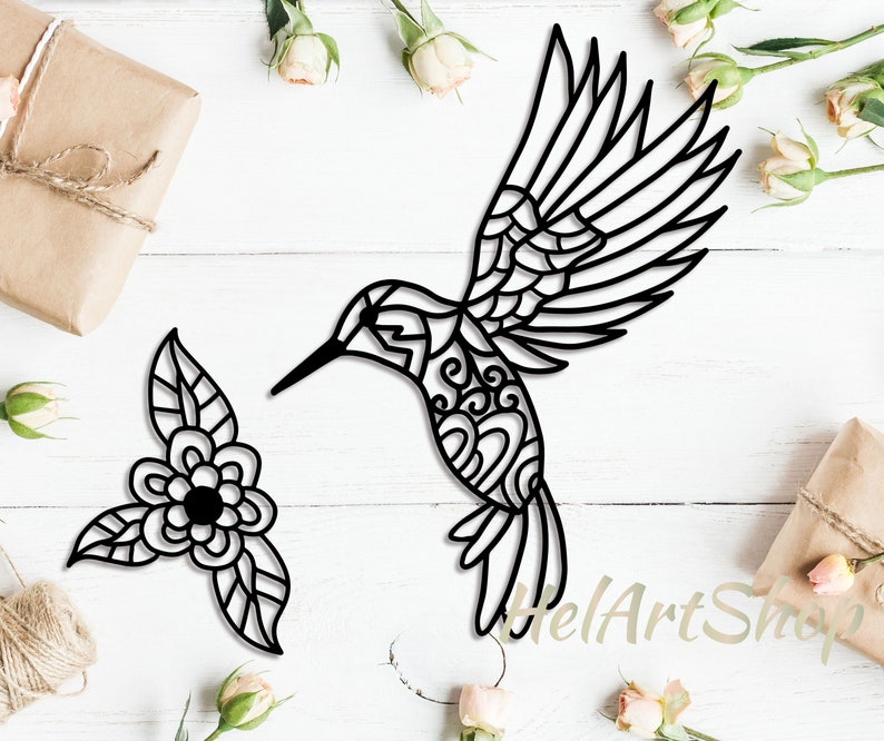 Download Clip Art Art Collectibles Hummingbird Svg Hummingbird Stencil Hummingbird Cut File Hummingbird Decal Hummingbird Flowers Bird Svg File Hummingbird Mandala