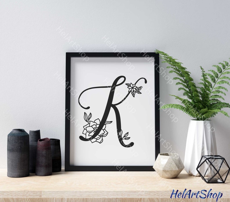 Download Letter K svg Monogram font svg Cursive svg Floral alphabet ...
