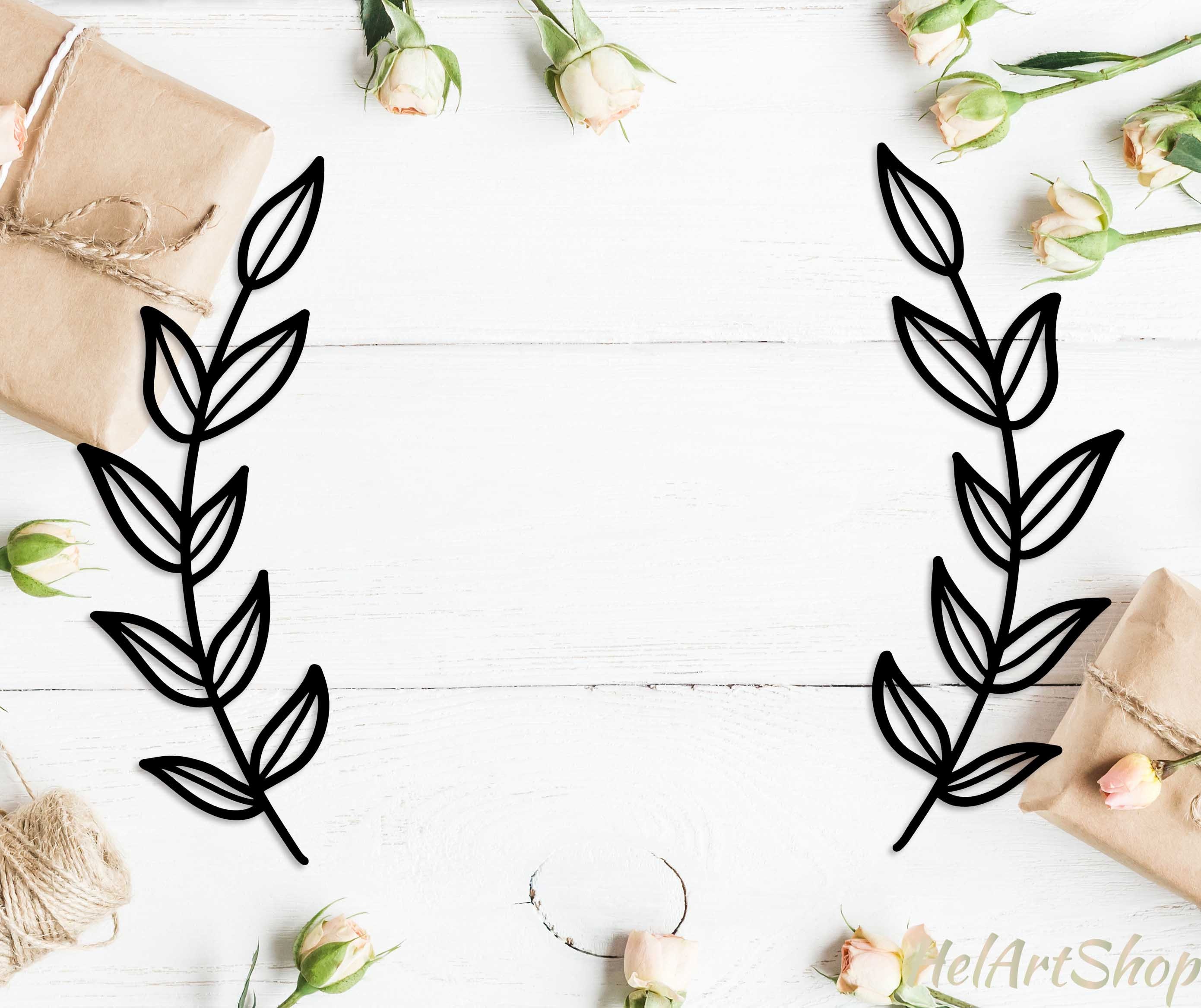 Download Laurel Wreath Svg Wreath Monogram Svg Laurel Leaves Svg Cutting File