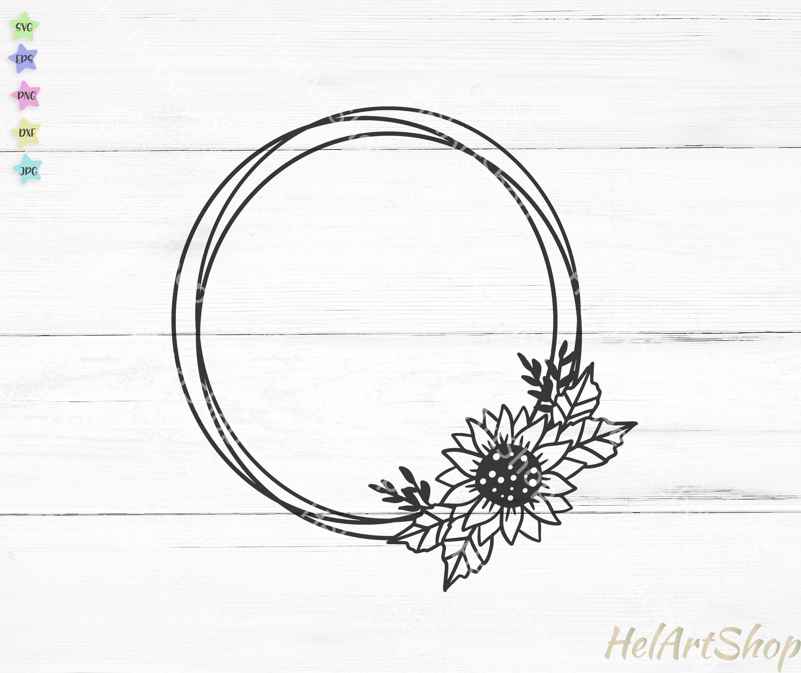 Free Free 235 Sunflower Monogram Frame Svg SVG PNG EPS DXF File