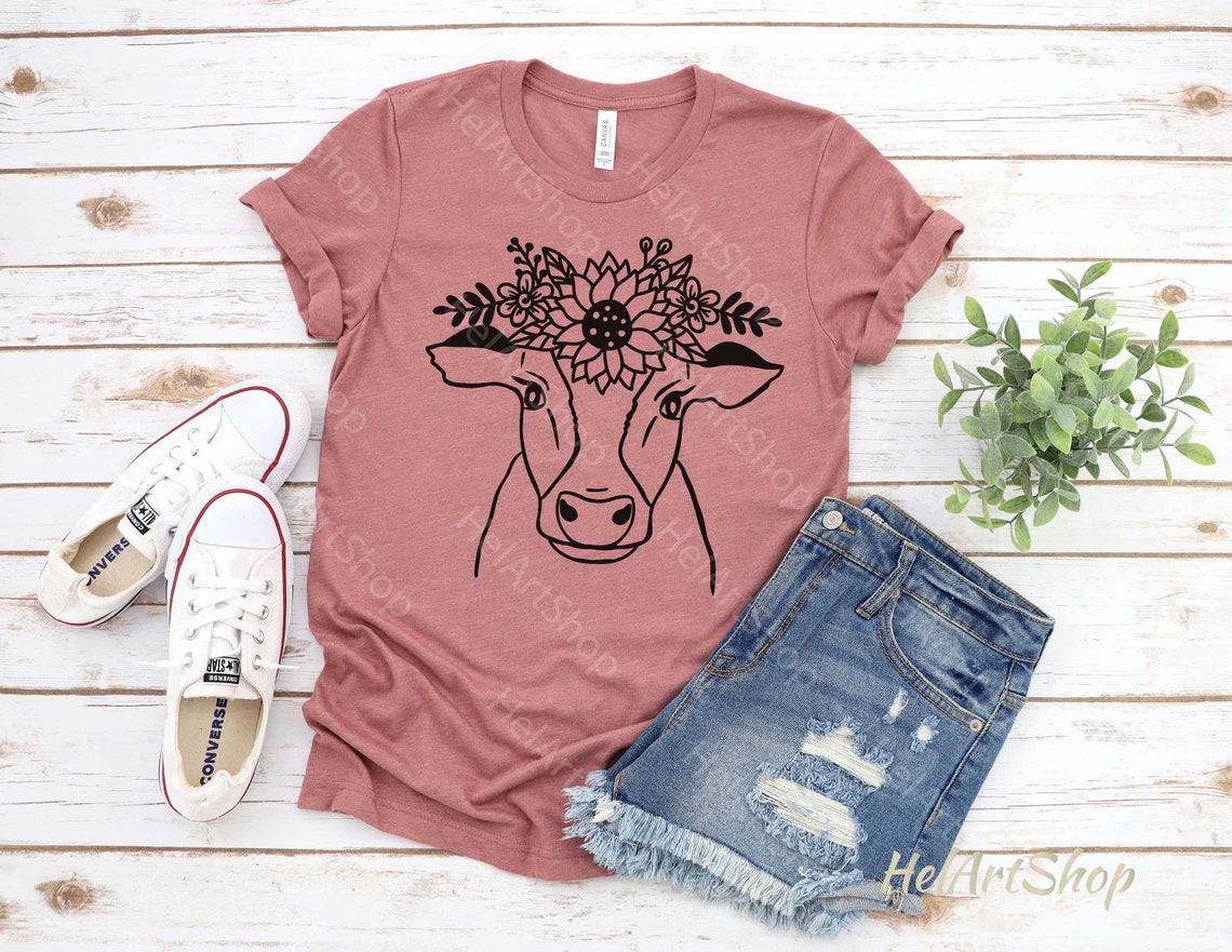 Free Free 225 Cow With Flower Crown Svg Free SVG PNG EPS DXF File