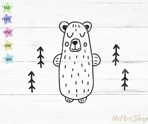 Download Bear Svg Woodland Svg Baby Onesie Svg Cutting File Etsy