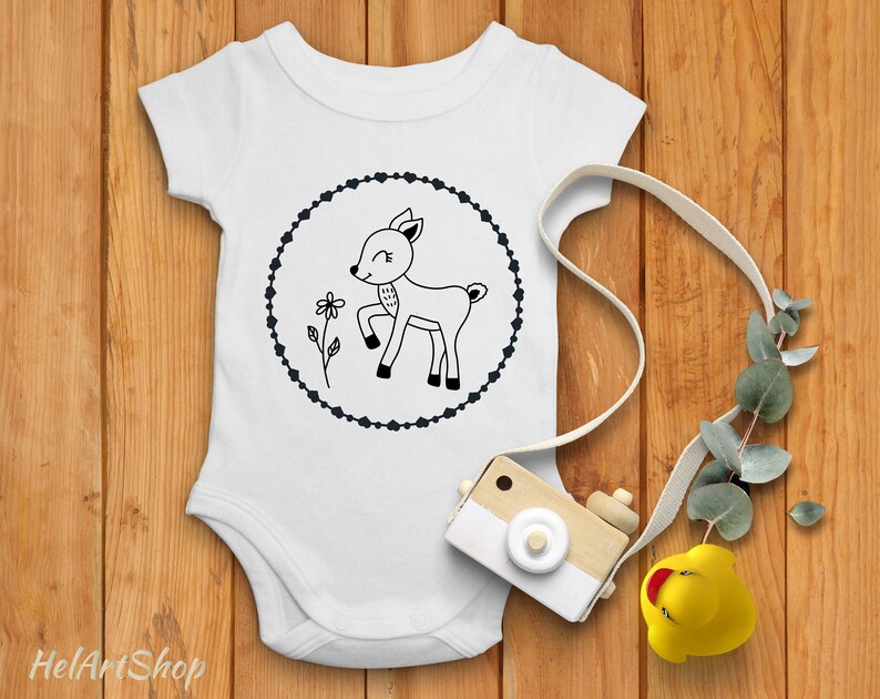 Download Baby Deer svg woodland svg baby onesie svg cut file | Etsy