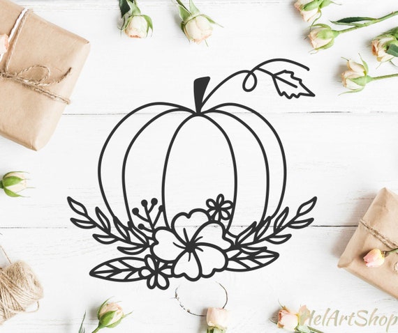 Download Pumpkin Svg Floral Pumpkin Svg Thanksgiving Svg Cut File Etsy