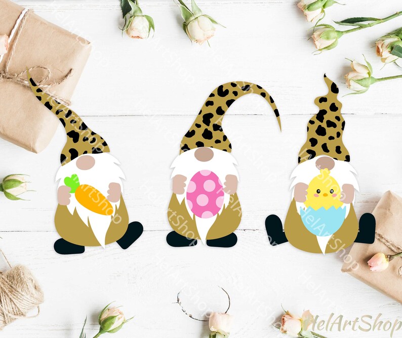 Download Easter Gnome svg Leopard print Gnomes svg Scandinavian | Etsy