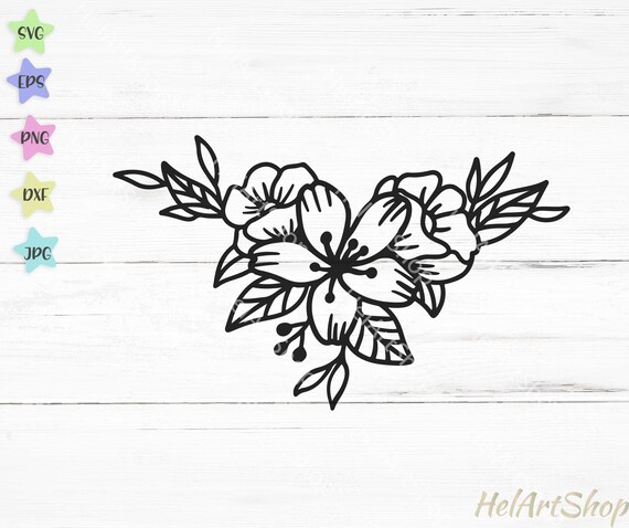 Download Floral Border Svg Floral Swag Svg Flower Border Svg Azalea Etsy