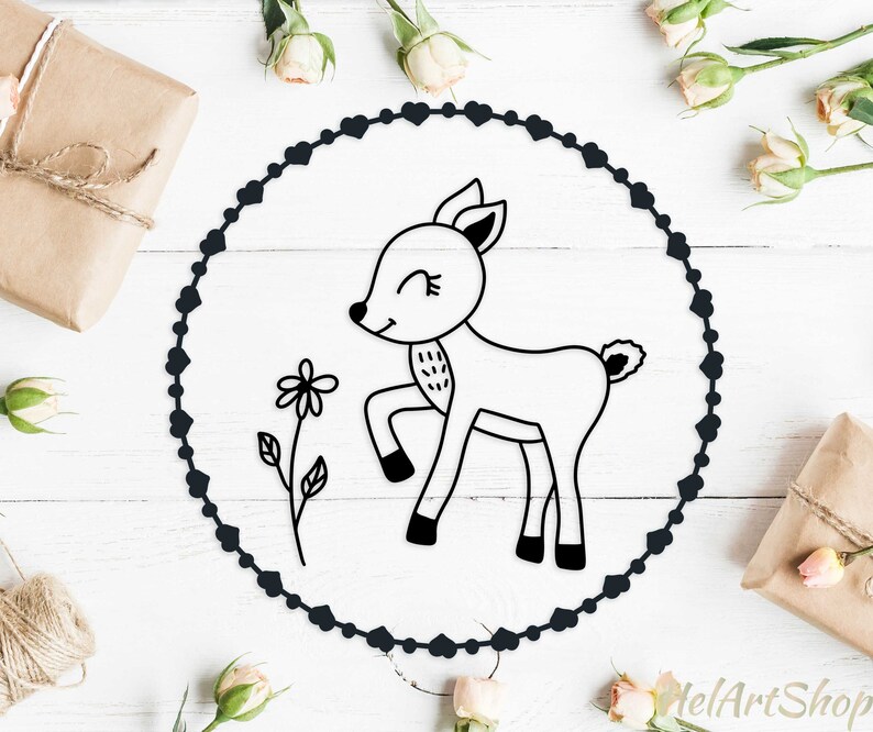 Download Baby Deer svg woodland svg baby onesie svg cut file | Etsy