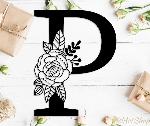 Download Floral Letter P Svg Floral Font Svg Floral Alphabet Svg Etsy