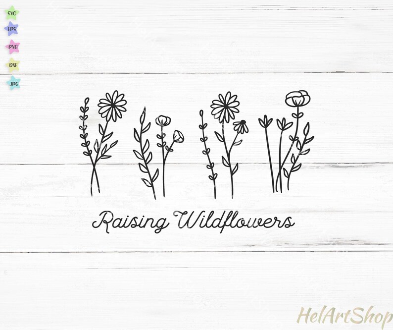 Download Raising Wildflowers svg mom life svg wild flower svg / | Etsy