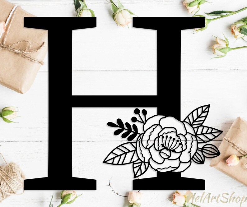 Download Clip Art Floral Monogram Svg Initial Svg Floral Font Svg Floral Letters Svg Floral Alphabet Svg Monogram Font Svg Floral Letter H Svg Art Collectibles
