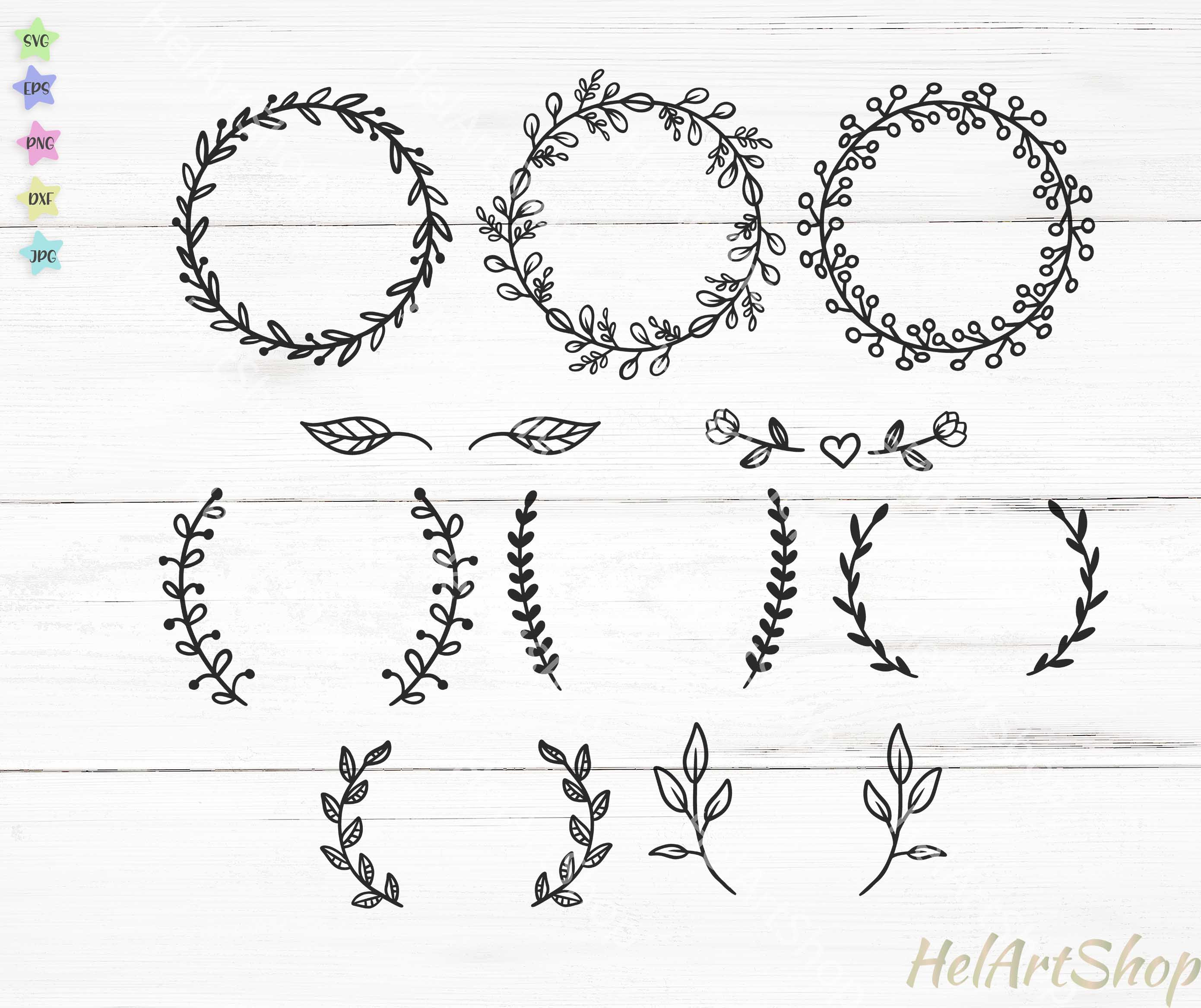 Download Laurel Wreath Svg Frame Bundle Svg Farmhouse Frame Svg Etsy